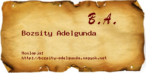 Bozsity Adelgunda névjegykártya